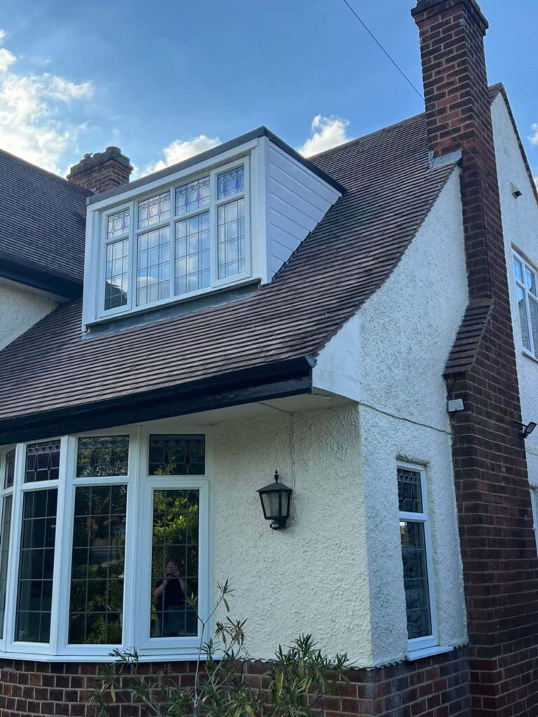 This is a photo of a dormer window which has just had some repairs carried out where the roof and the dormer meet. Works carried out by TRP Roofing Cottingham